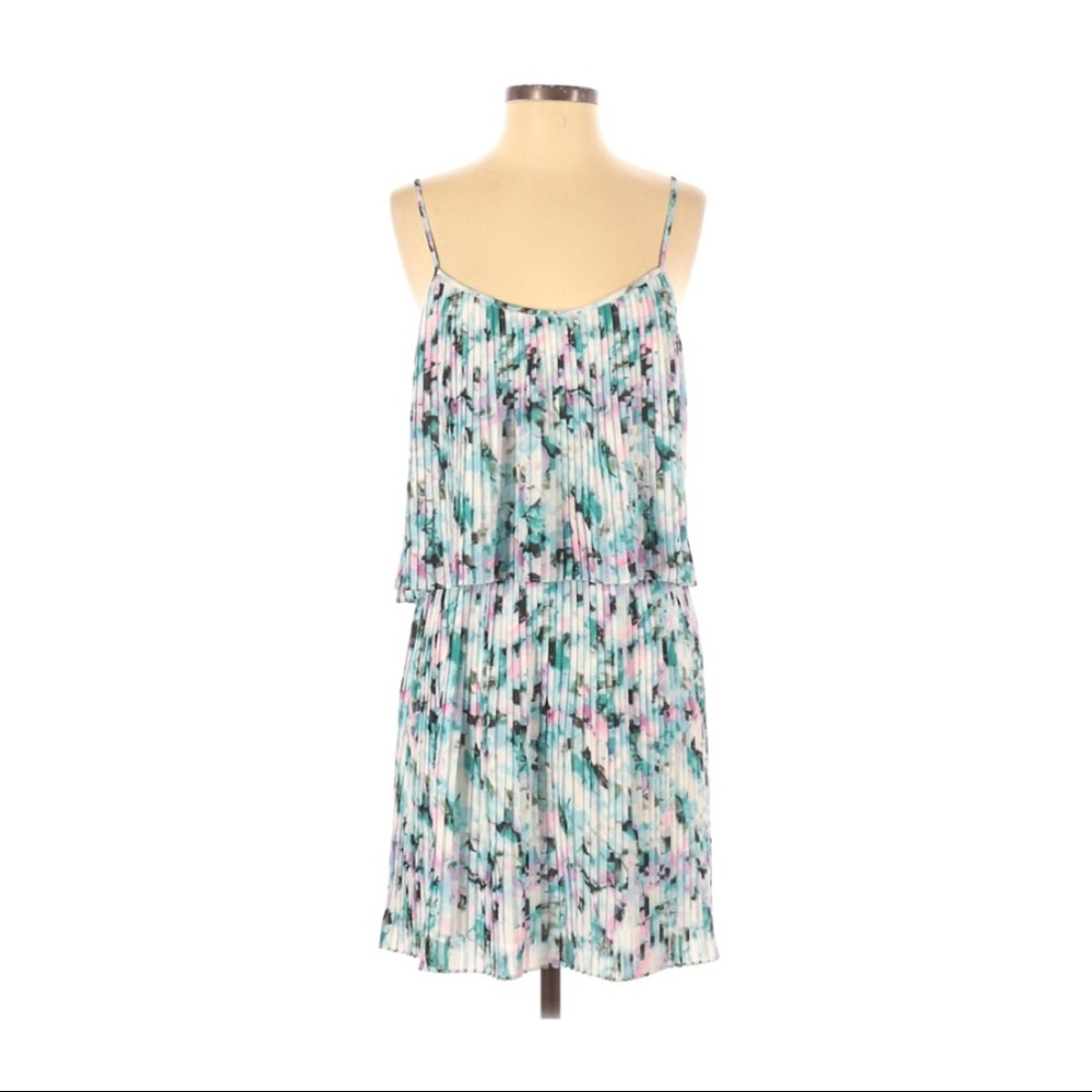 Parker NWT Jett Accordion Pleated Tiered Dress Size S